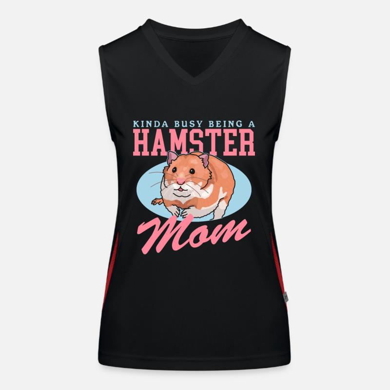 Hamster Mom | Zwerghamster Goldhamster Geschenk Funktionelles Kontrast-Tank Top für Frauen