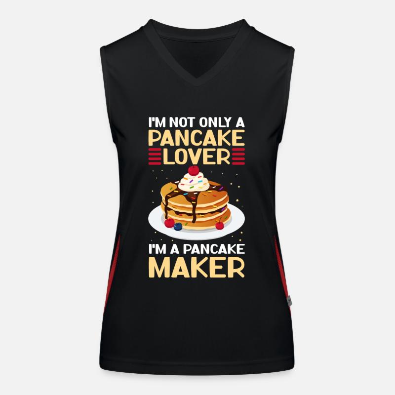 Pfannkuchen Pancake Eierkuchen Geschenk Funktionelles Kontrast-Tank Top für Frauen