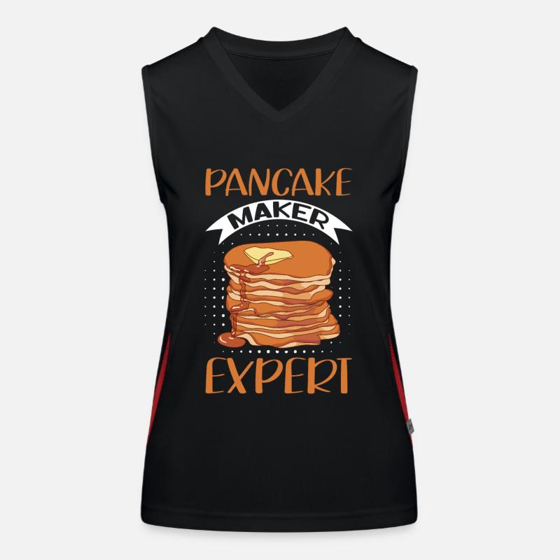 Pfannkuchen Eierkuchen Pancake Geschenk Funktionelles Kontrast-Tank Top für Frauen