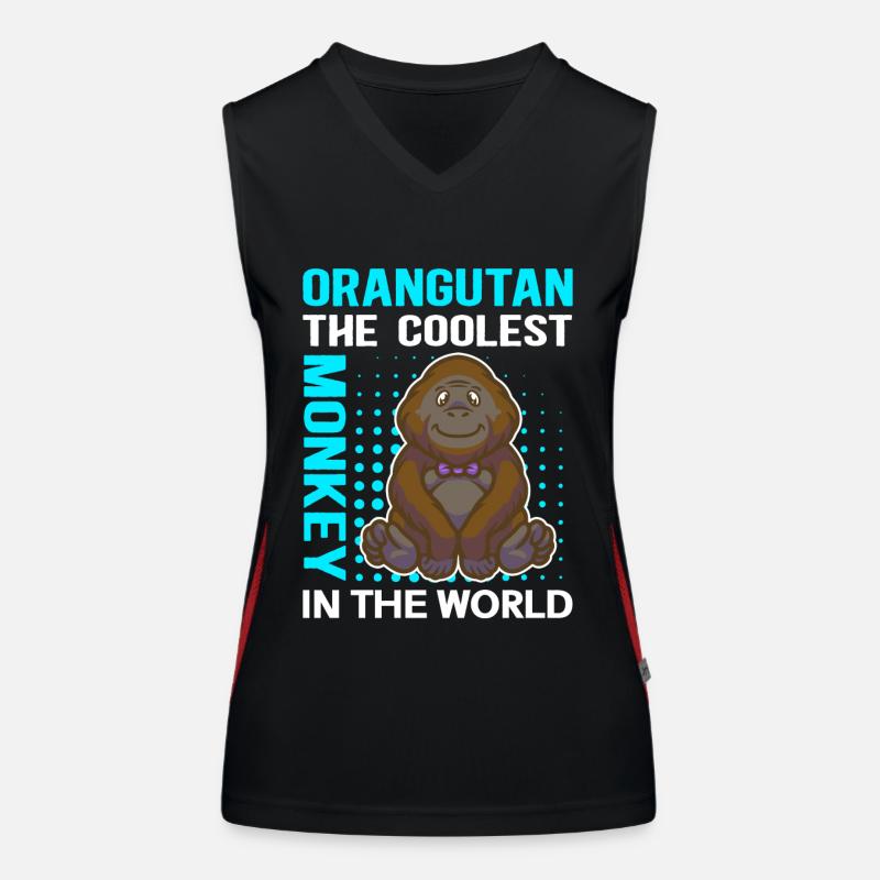 Orang-Utan | Affen Orangutan Geschenk Funktionelles Kontrast-Tank Top für Frauen