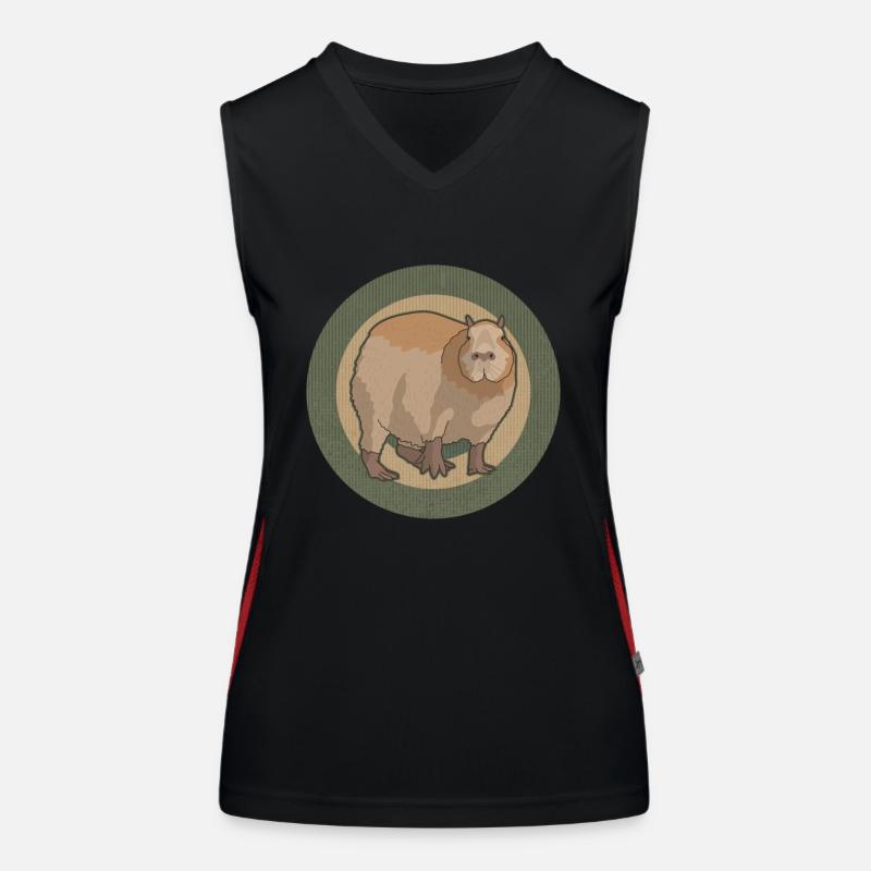 Capybara Capybaras Cadeau Débardeur respirant contrasté Femme