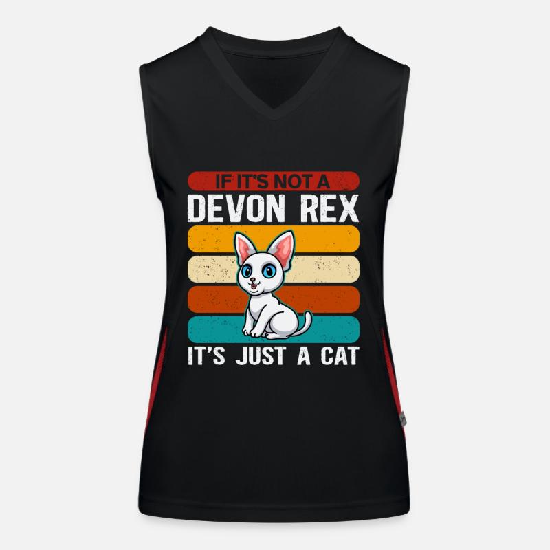 Devon Rex Cat Propriétaire Cat Cadeau Débardeur respirant contrasté Femme