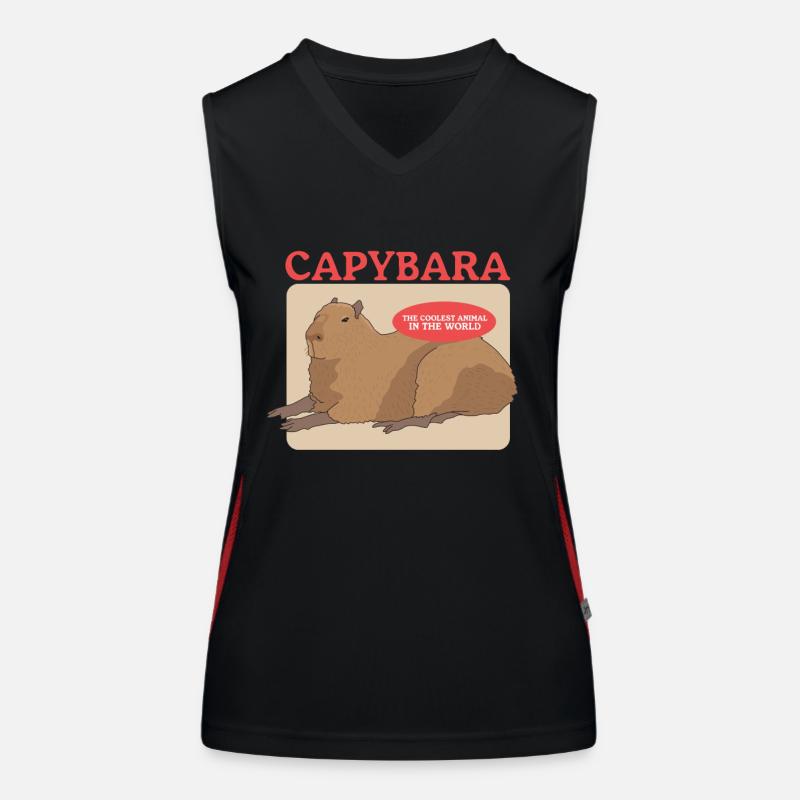 Capybara Capybaras Gift Women's Functional Contrast Tank Top