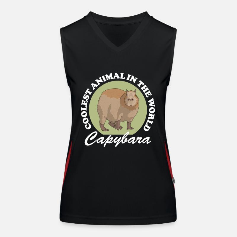 Capybara capybaras Capybaras cadeau Débardeur respirant contrasté Femme