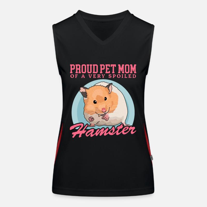 Hamster Mom Goldhamster Zwerghamster Geschenk Funktionelles Kontrast-Tank Top für Frauen
