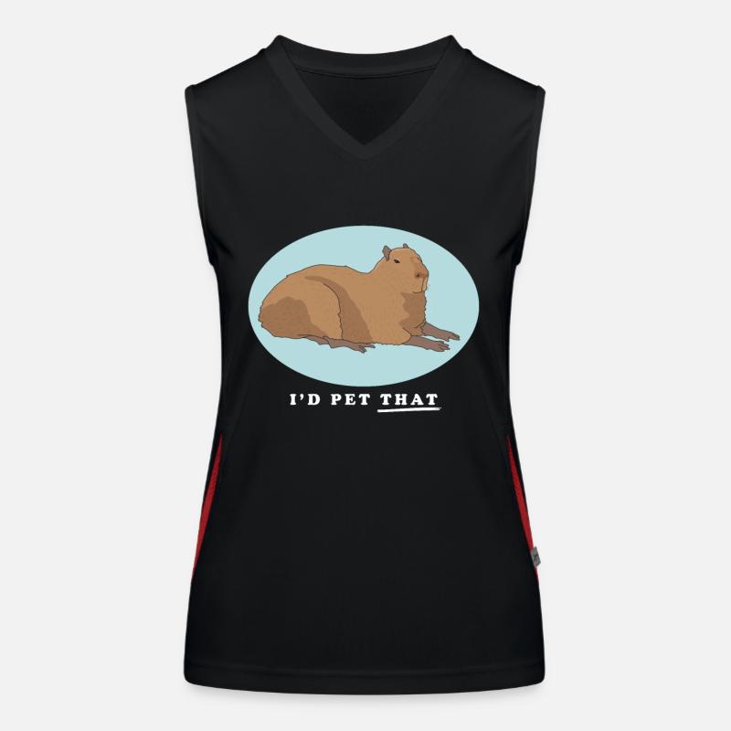 Capybara capybara | Cadeau Capybaras Débardeur respirant contrasté Femme
