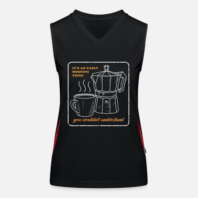 Kaffee Kaffeetrinker Kaffeeliebhaber Geschenk Funktionelles Kontrast-Tank Top für Frauen