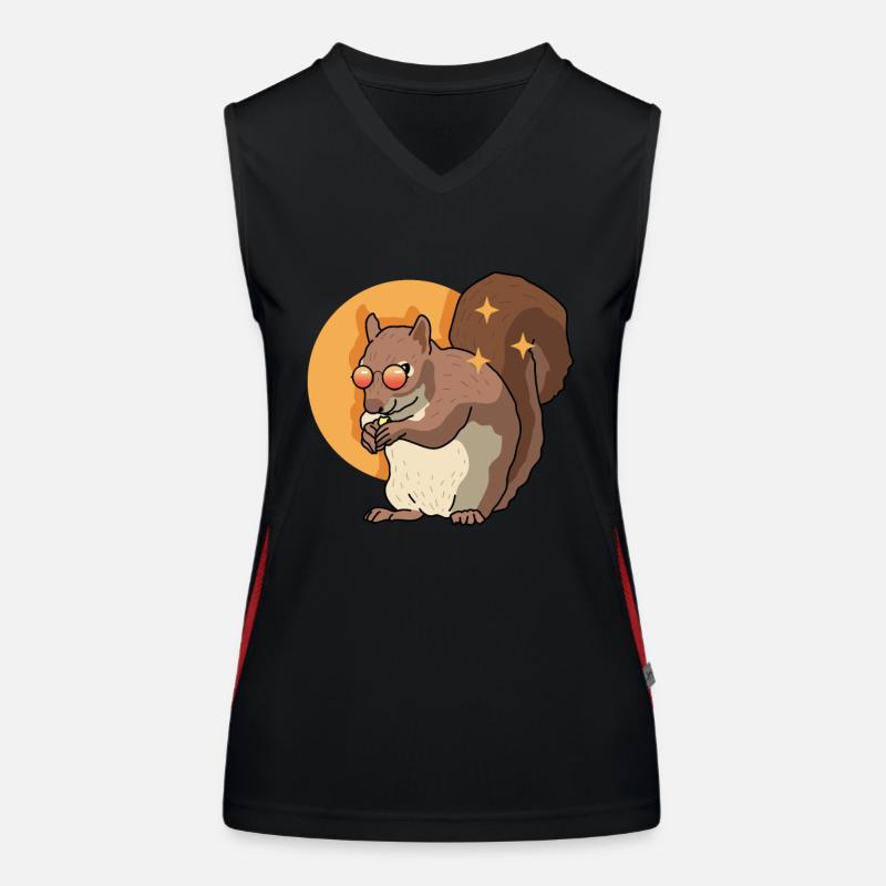 Cute Squirrel Squirrel Grey Squirrel Gift Women's Functional Contrast Tank Top