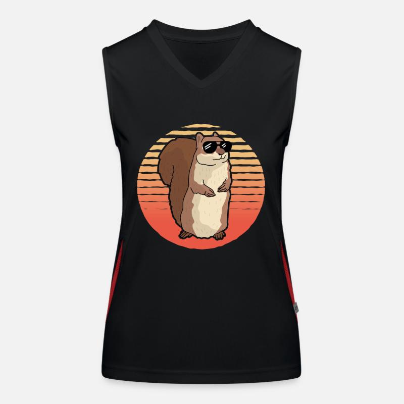 Cute Squirrel Grey Squirrel Squirrel Gift Women's Functional Contrast Tank Top