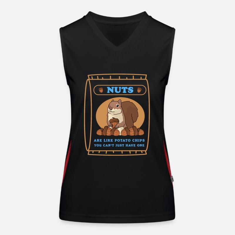 Süßes Eichhörnchen Grauhörnchen Geschenk Funktionelles Kontrast-Tank Top für Frauen