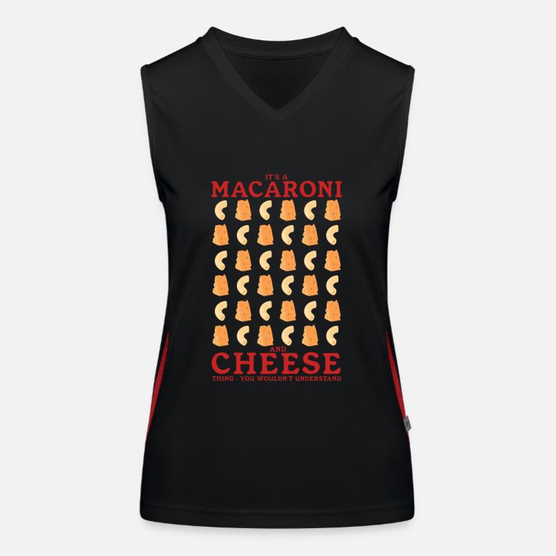 Macaroni au fromage | Mac et fromage cadeau Débardeur respirant contrasté Femme