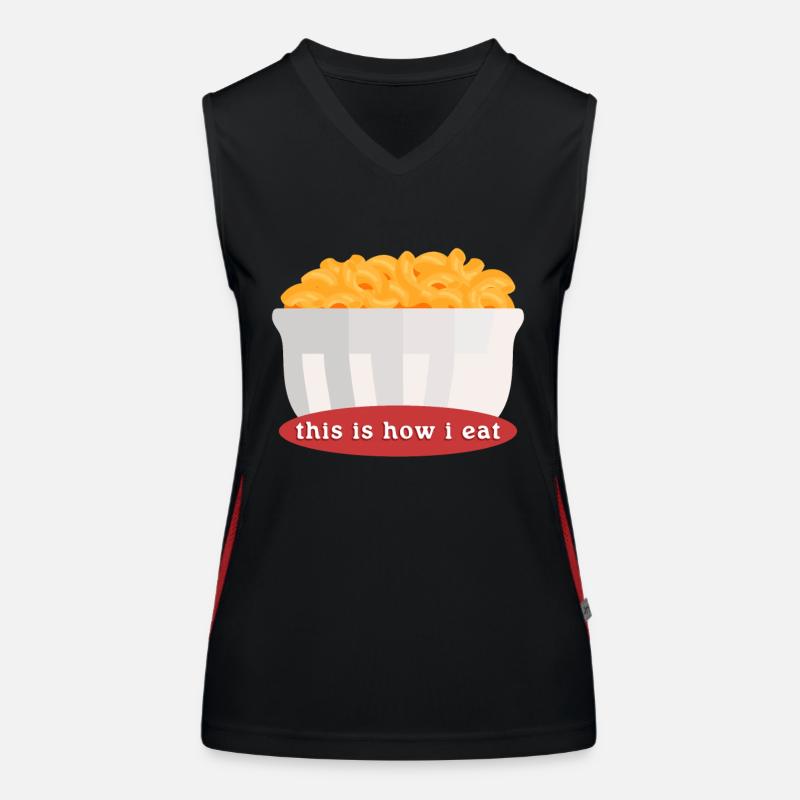Macaroni au fromage Mac Cheese Cadeau Débardeur respirant contrasté Femme