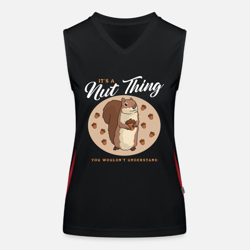 Cute Squirrel Grey Squirrel Squirrel Gift Women's Functional Contrast Tank Top