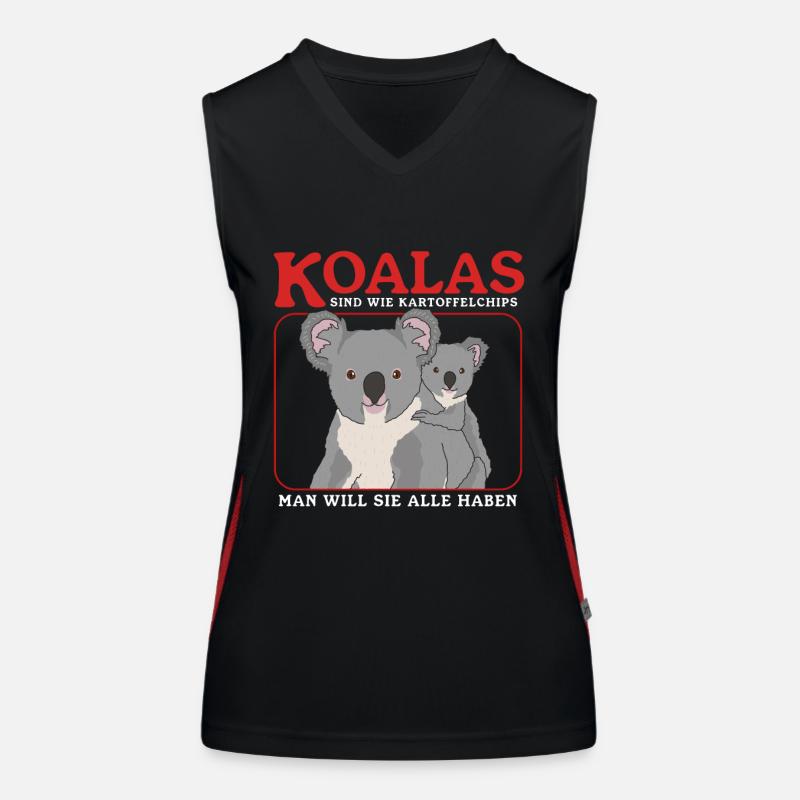 Koala Koalas Koala Bear Koala Bear Cadeau Débardeur respirant contrasté Femme
