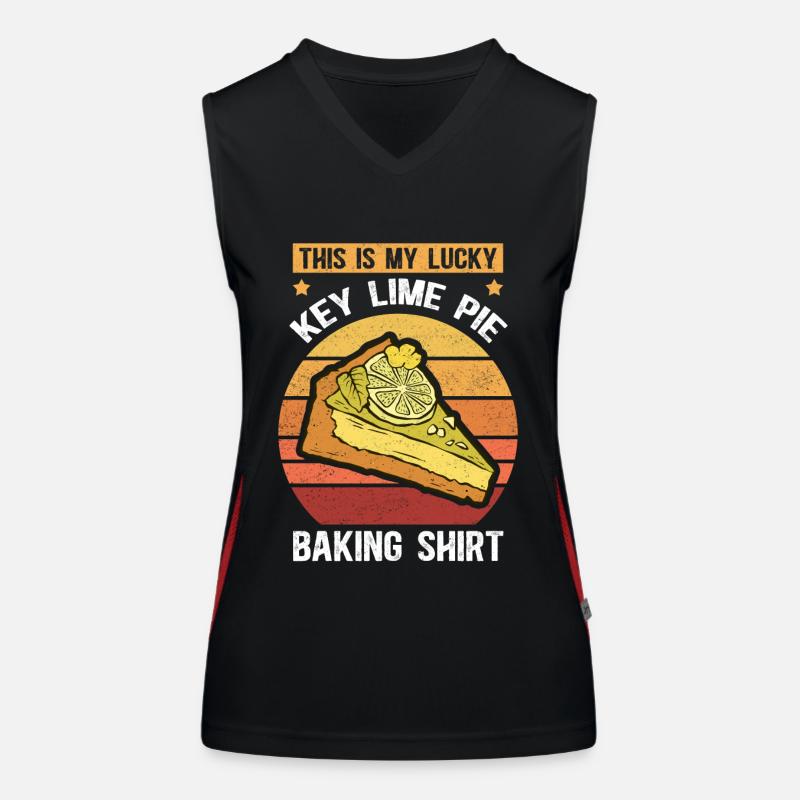 Gâteau à la lime Gâteau au citron Cadeau Débardeur respirant contrasté Femme