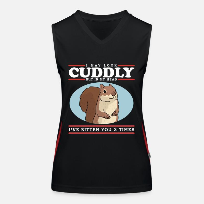 Cute Squirrel Grey Squirrel Squirrel Gift Women's Functional Contrast Tank Top