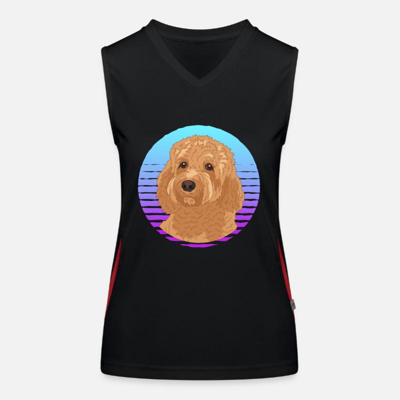 Cavapoo Dog Cavoodle Dog Owner Gift Women's Functional Contrast Tank Top