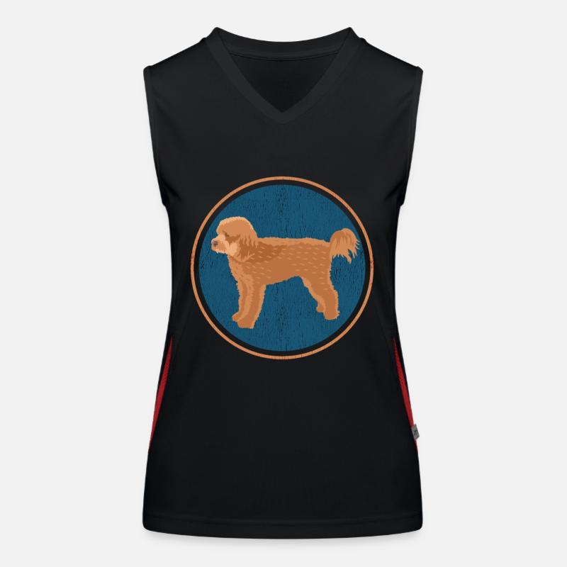 Chien Cavapoo | Cadeau du propriétaire de chien Cavoodle Débardeur respirant contrasté Femme