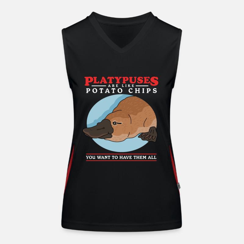 Ornithorynque Platypus Cadeau Ornithorynque Débardeur respirant contrasté Femme
