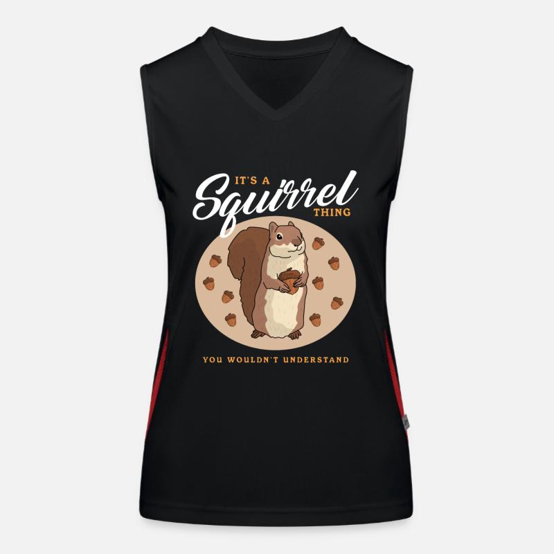 Süßes Eichhörnchen Hörnchen Geschenk Funktionelles Kontrast-Tank Top für Frauen