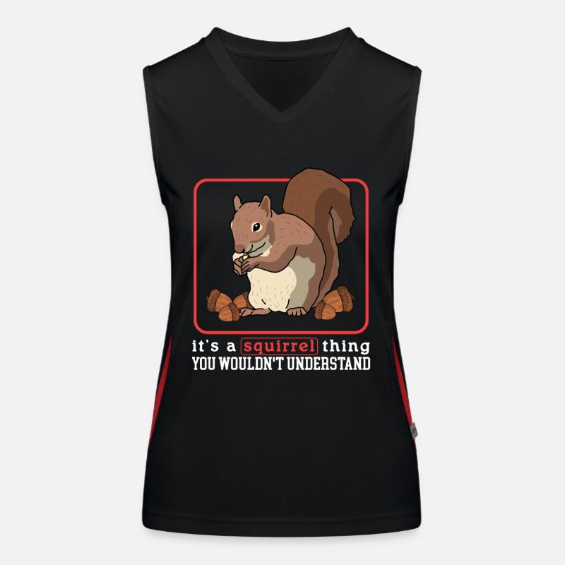 Süßes Eichhörnchen Hörnchen Grauhörnchen Geschenk Funktionelles Kontrast-Tank Top für Frauen