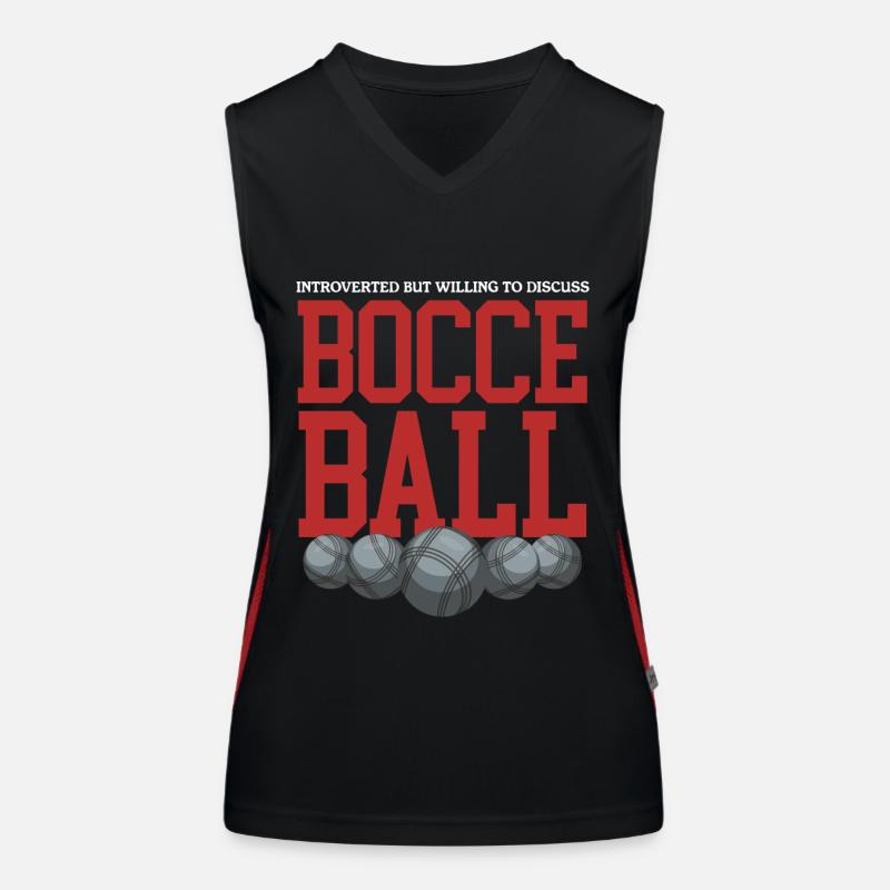 Boccia Boccia Player Bocce Boules Cadeau Débardeur respirant contrasté Femme