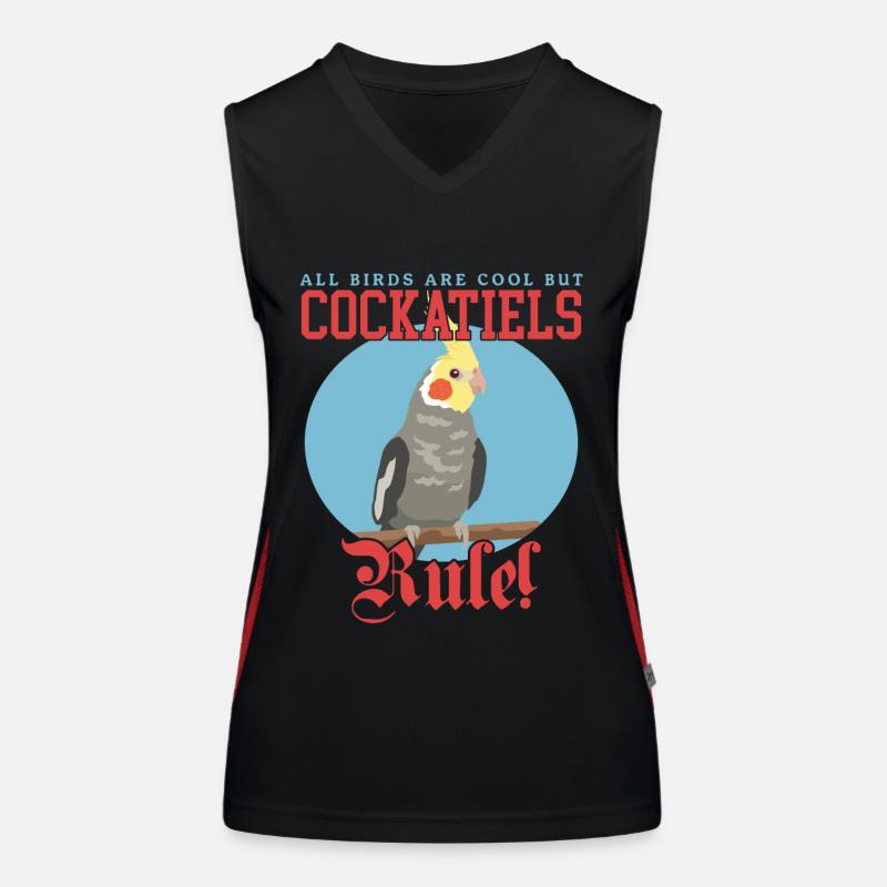 Nymphensittiche Vogel | Vogelbesitzer Geschenk Funktionelles Kontrast-Tank Top für Frauen