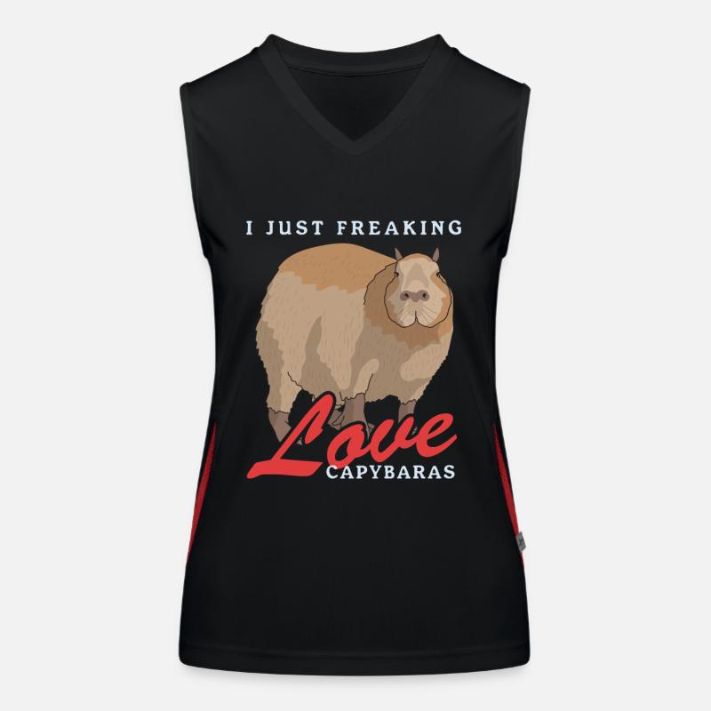 Capybara Capybaras Capybara Capybara Cadeau Débardeur respirant contrasté Femme