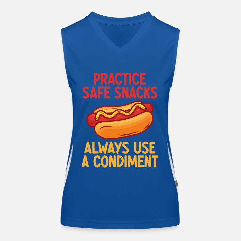 Üben Sie sichere Snacks, verwenden Sie immer ein Gewürz Funktionelles Kontrast-Tank Top für Frauen