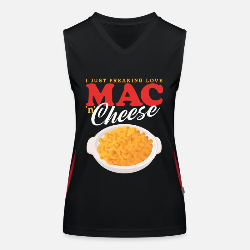 Macaroni au fromage | Mac et fromage cadeau Débardeur respirant contrasté Femme