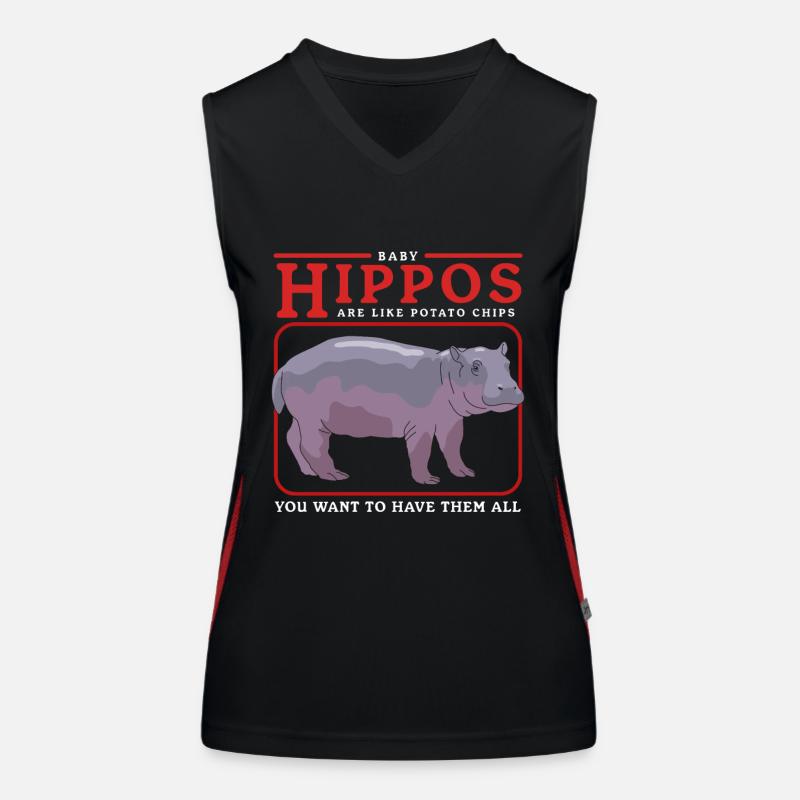 Nilpferde Baby Flusspferd Nilpferd Geschenk Funktionelles Kontrast-Tank Top für Frauen