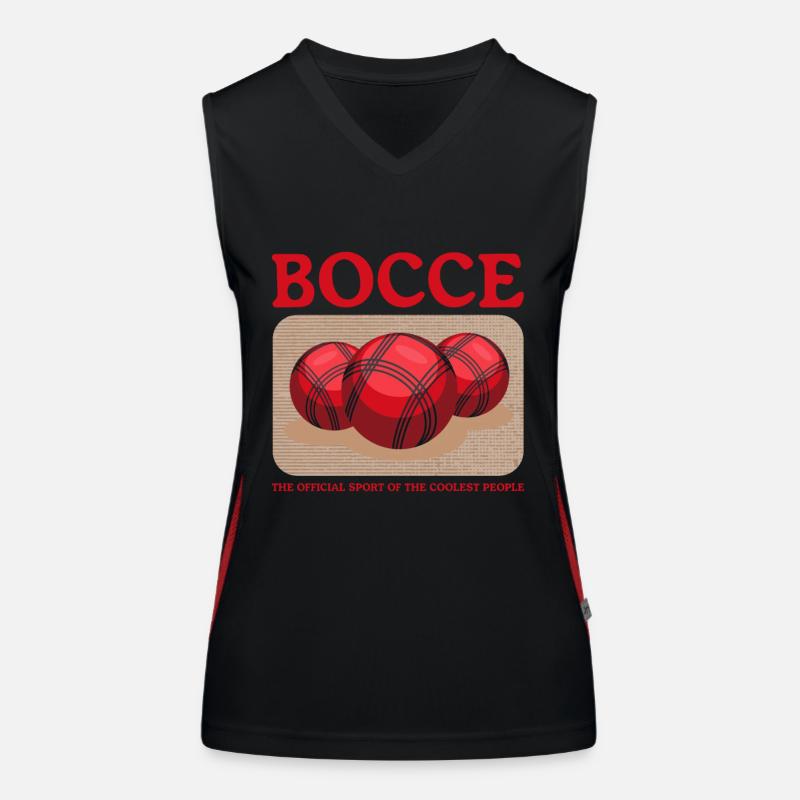 Boccia Boccia Player Bocce Boules Cadeau Débardeur respirant contrasté Femme