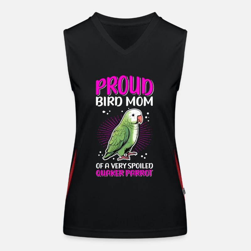 Mönchssittich Papageien Mom Geschenk Funktionelles Kontrast-Tank Top für Frauen