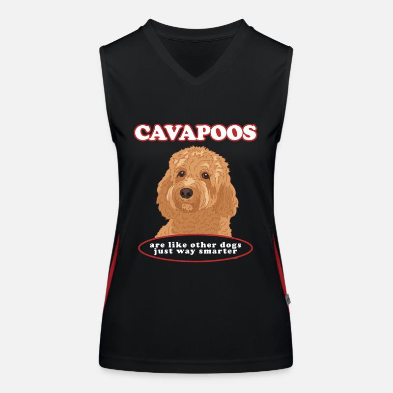 Cavapoo Dog Cavoodle Dog Owner Cadeau Débardeur respirant contrasté Femme