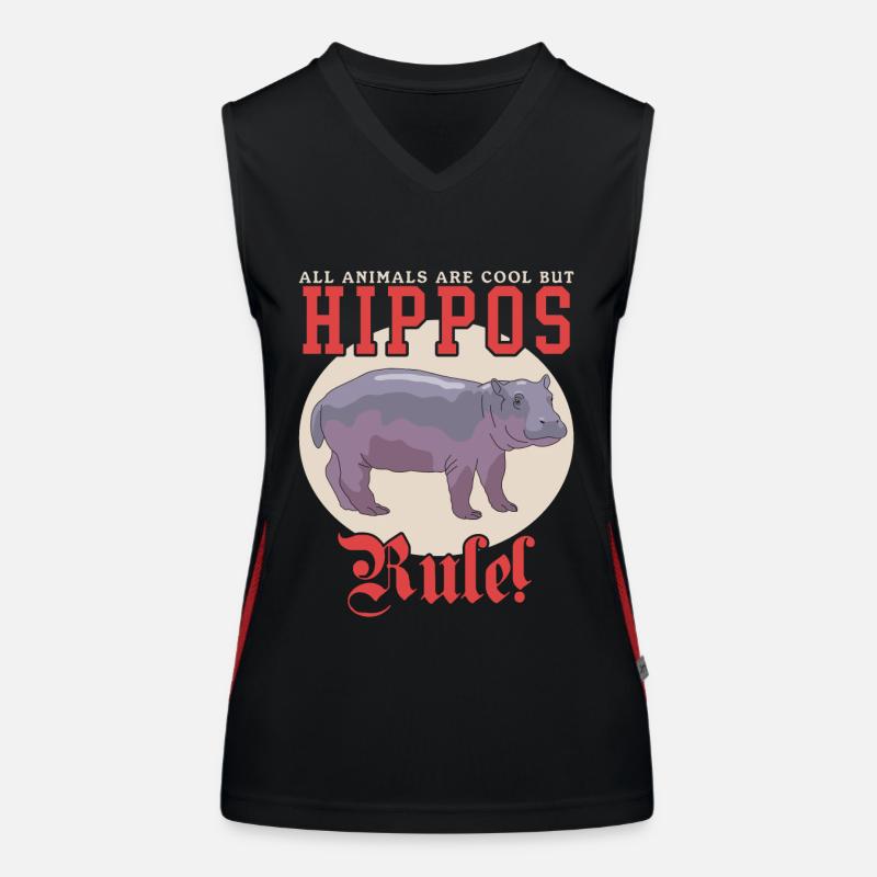 Nilpferd Baby | Flusspferd Nilpferde Geschenk Funktionelles Kontrast-Tank Top für Frauen