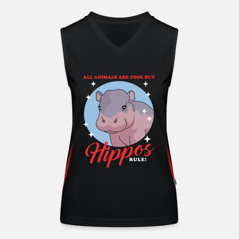 Nilpferd Baby Flusspferd Nilpferde Geschenk Funktionelles Kontrast-Tank Top für Frauen