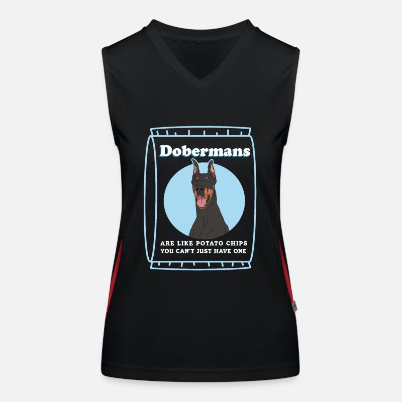 Chiens Doberman | Cadeau du propriétaire de chien Débardeur respirant contrasté Femme
