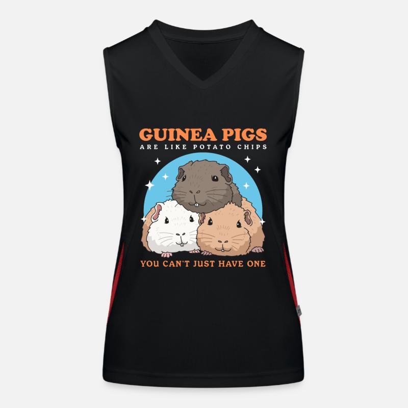 Propriétaire de cochon d’Inde Cadeau de cochon d’Inde Débardeur respirant contrasté Femme