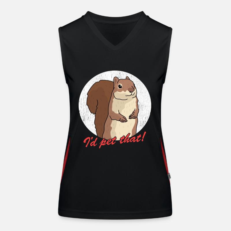 Süßes Eichhörnchen Hörnchen Grauhörnchen Geschenk Funktionelles Kontrast-Tank Top für Frauen