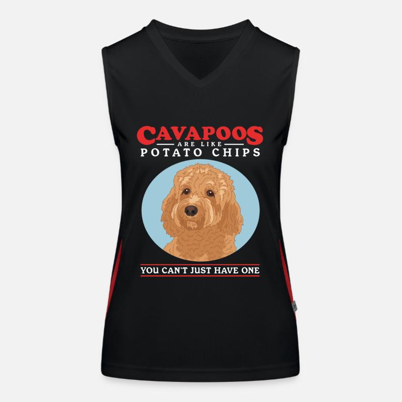 Cavapoo Dog Cavoodle Dog Owner Cadeau Débardeur respirant contrasté Femme