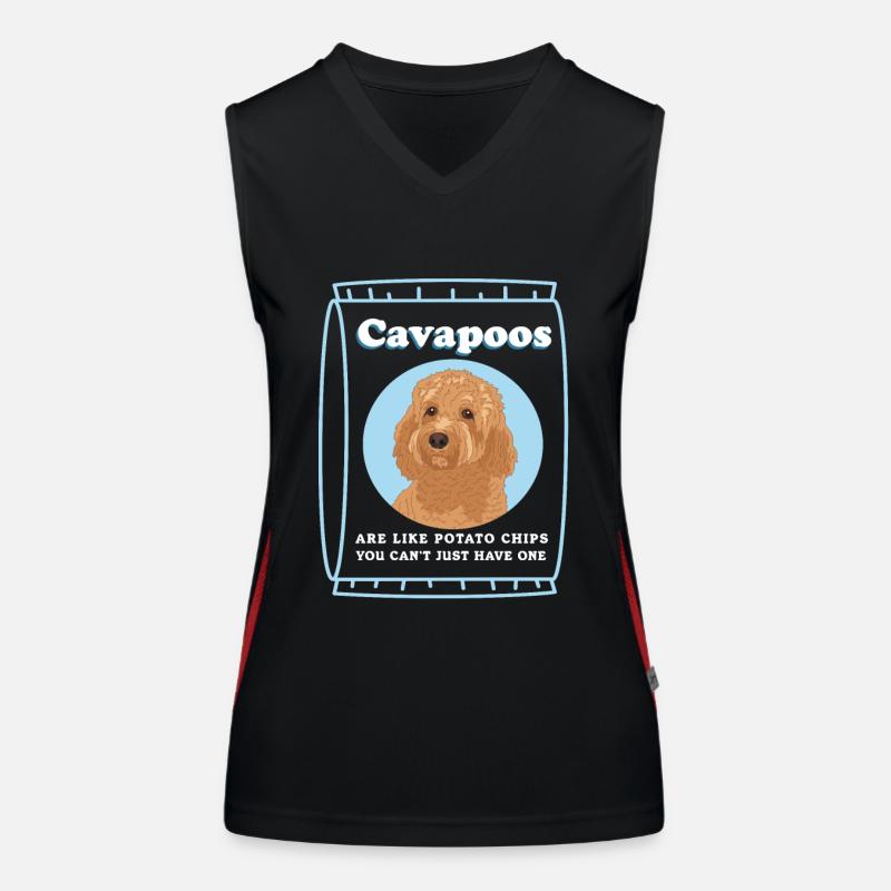 Cavapoo Hund | Cavoodle Hundebesitzer Geschenk Funktionelles Kontrast-Tank Top für Frauen
