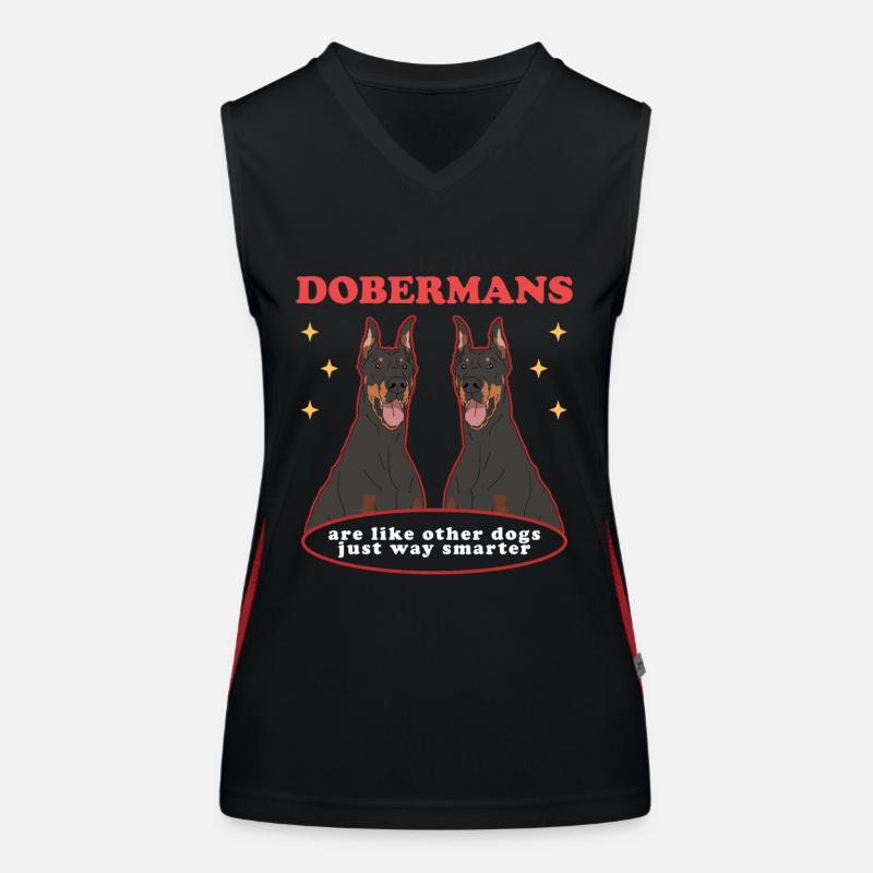 Chiens Doberman | Cadeau du propriétaire de chien Débardeur respirant contrasté Femme