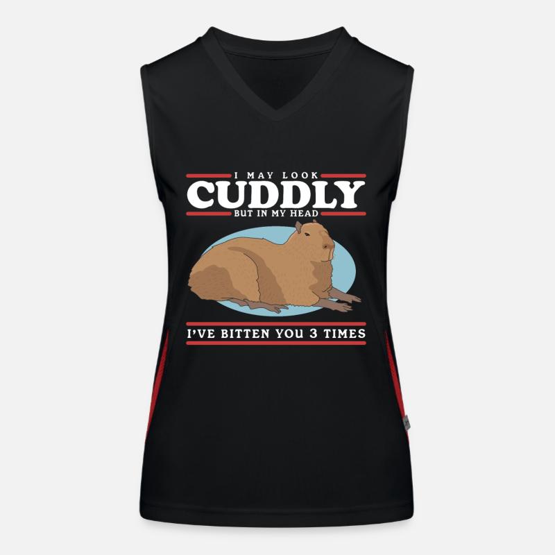 Capybara Wasserschwein Capybaras Geschenk Funktionelles Kontrast-Tank Top für Frauen