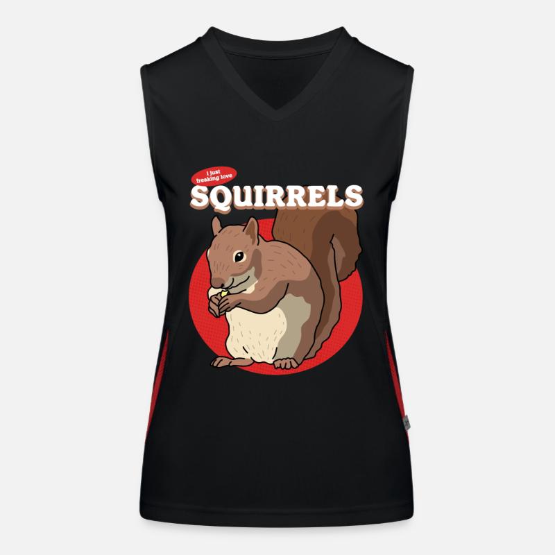 Cute Squirrel Grey Squirrel Squirrel Gift Women's Functional Contrast Tank Top