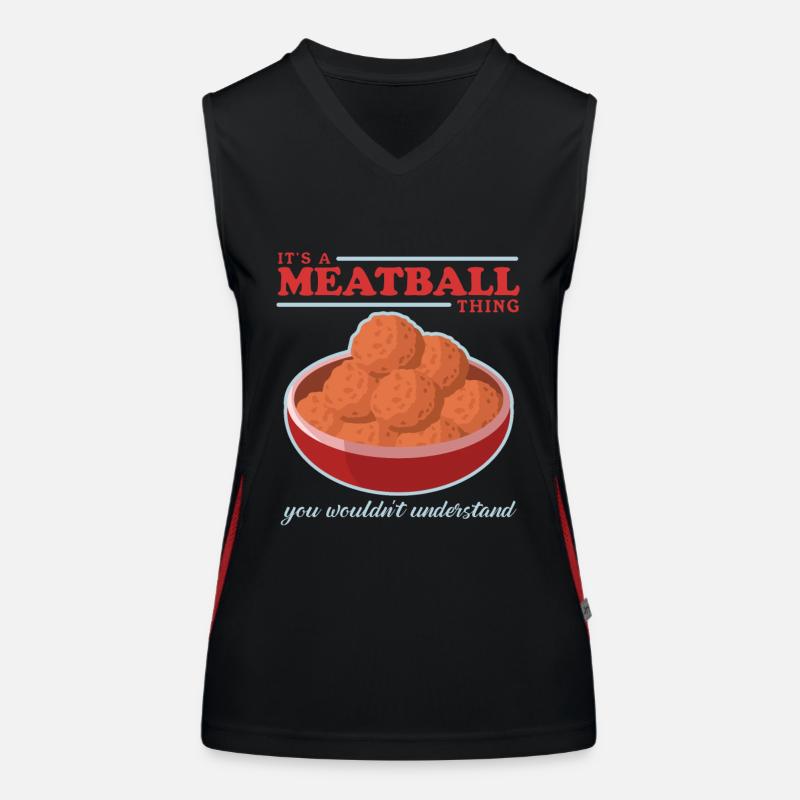Frikadellen Bulette Bratklops Buletten Geschenk Funktionelles Kontrast-Tank Top für Frauen