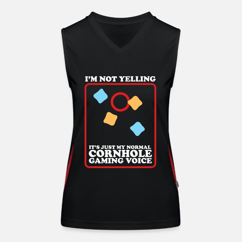 Cornhole Player Bean Bag Blind Hole Gift Débardeur respirant contrasté Femme