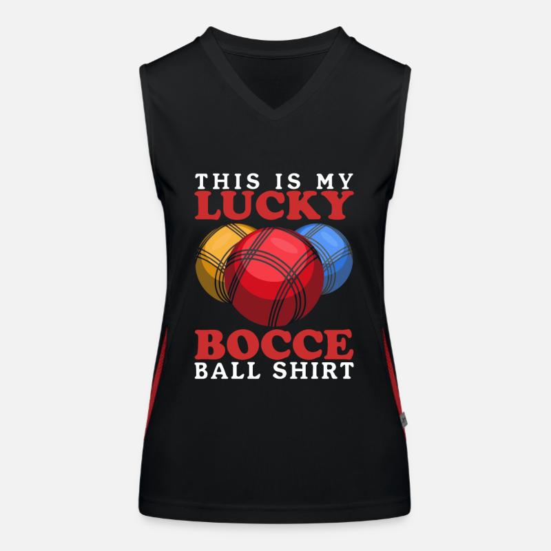 Boccia Bocce Boccia Player Boules Cadeau Débardeur respirant contrasté Femme