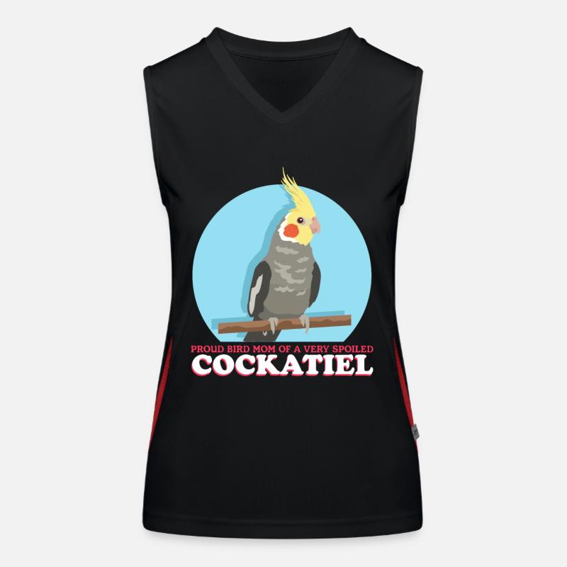 Nymphensittich Mom Vogel Vogelbesitzer Geschenk Funktionelles Kontrast-Tank Top für Frauen