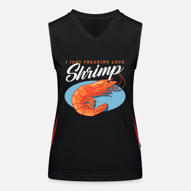 Krabben Krabbenliebhaber Garnelen Krabbe Geschenk Funktionelles Kontrast-Tank Top für Frauen