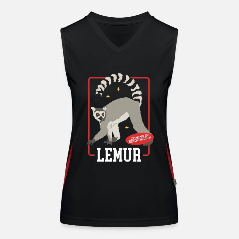 Lemurs Ring-tailed lemur Ringtail Lemure Gift Women's Functional Contrast Tank Top
